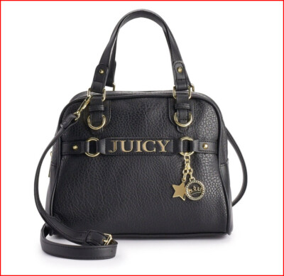 juicy couture black leather purse