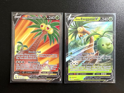 Pokemon GO Alolan Exeggutor V (Full Art) - 071/078 & 005/078- Near Mint -English