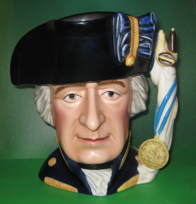 Franklin Mint Porzellan Maritime Trust große Figur Kanne Admiral Lord Howe