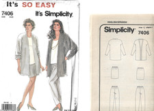 Simplicity "So Easy" Pattern 7406, Women's Sizes 8 - 20 / Uncut