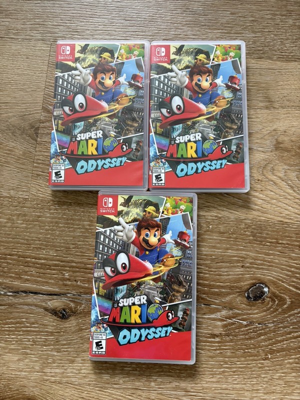 3x Authentic Replacement Case ONLY for Super Mario Odyssey - Nintendo Switch