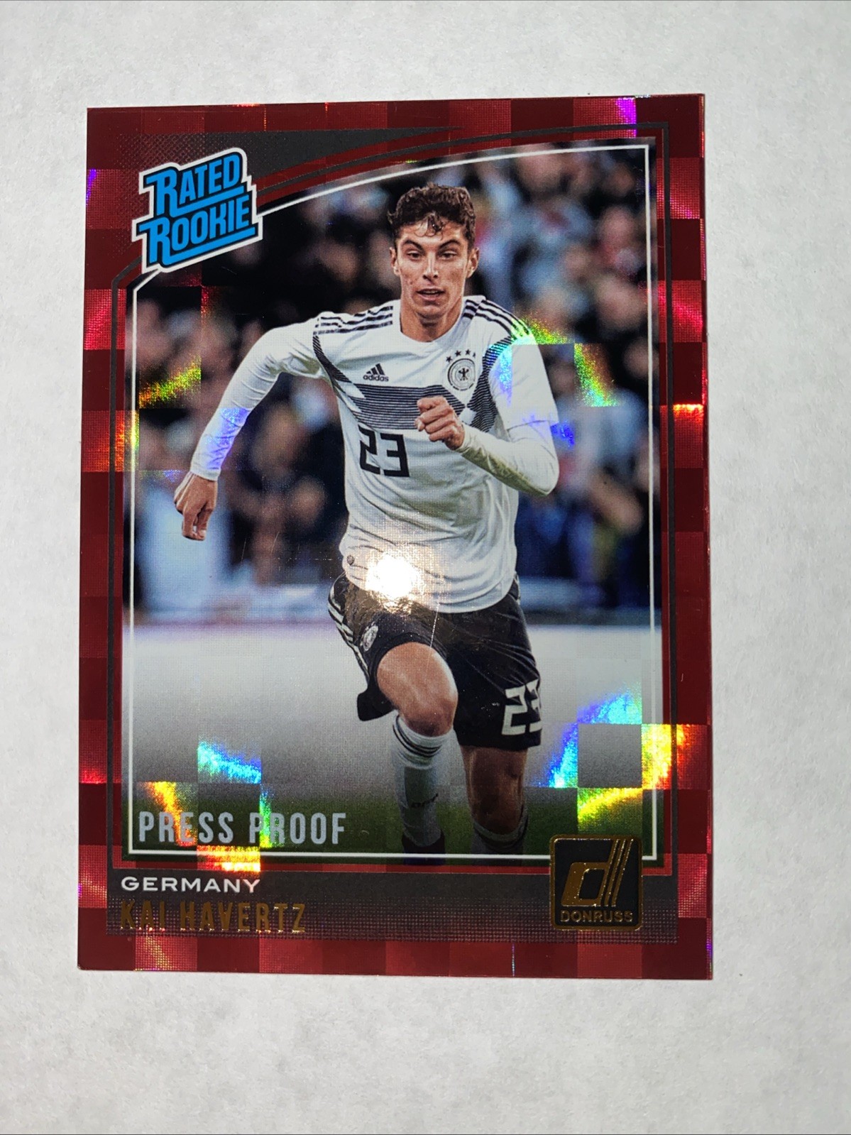 2018-19 Panini Donruss Rated Rookie Press Proof Red Kai Havertz #191 Rookie RC