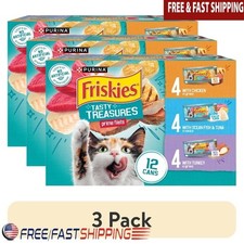 Wet Cat Food Gravy Variety Pack Prime Filets Tuna Chicken Turkey 5.5oz New