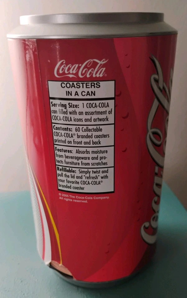 Coca-Cola "Coaster In A Can" 60 Coasters, 4 Branded Designs - Image 4 of 4