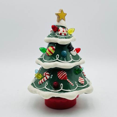 Hallmark Ceramic Musical Rotating With Lights Gumdrop Christmas Tree 2009 - Picture 9 of 16