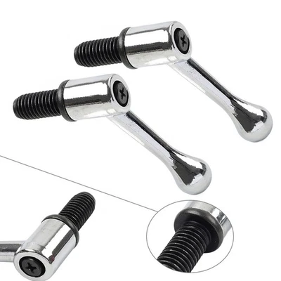 FLASHBUYEASY 2pcs Table Lock Handle M12 Thread Set Fit for Bridgeport Milling Machine Silver