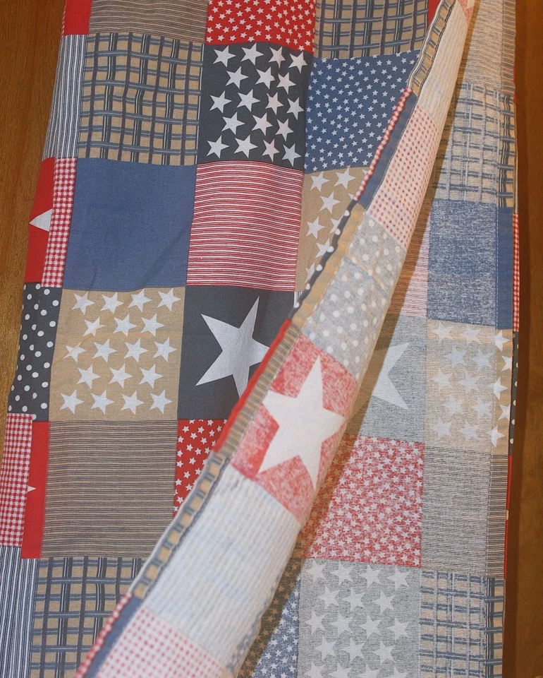 County Living Patriotic Table Cloth 58" x 80" Cotton Red White & Blue July 4th - Image 3 of 4