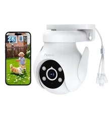 Noorio 2K Outdoor Security Camera 360° Pan Tilt WiFi Cam with Night Vision