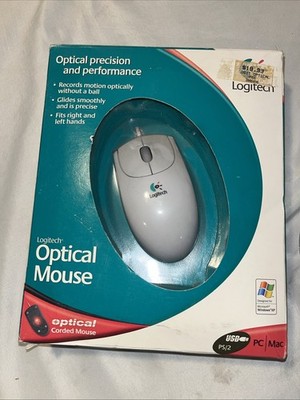 Logitech Optical Mouse USB PC/Mac Vintage NIB New Sealed