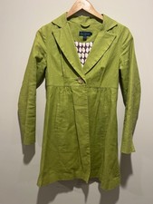 Boden Green Linen Blend Jacket Single Button Long blazer sz 8