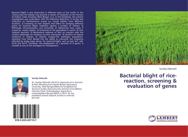 Bacterial Blight Of Rice-Reaction, Screening & Evaluation Of Genes Debnath Buch-image