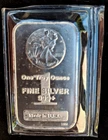 Walking Liberty Silver Bar - 99.9% Silver - 1 Troy Oz - Made in USA