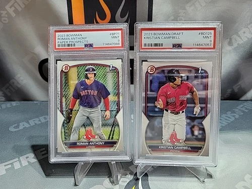 2023 Bowman Roman Anthony & Kristian Campbell  PSA 9  2 card lot Boston Red Sox