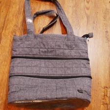 LUG Quilted Travel Tote Bag Grey