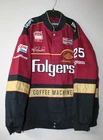 New NASCAR Racing #25 Tim Richmond Folgers Maroon twill cotton jacket men's 4XL