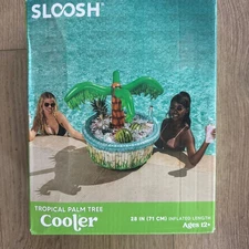 Sloosh Tropical Palm Tree Inflatable Cooler Water Float Pool Party Decor