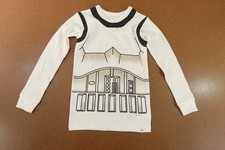 Gap x Star Wars Kids Size 6 White Organic Brushed Cotton Graphic Pajama Top NWT