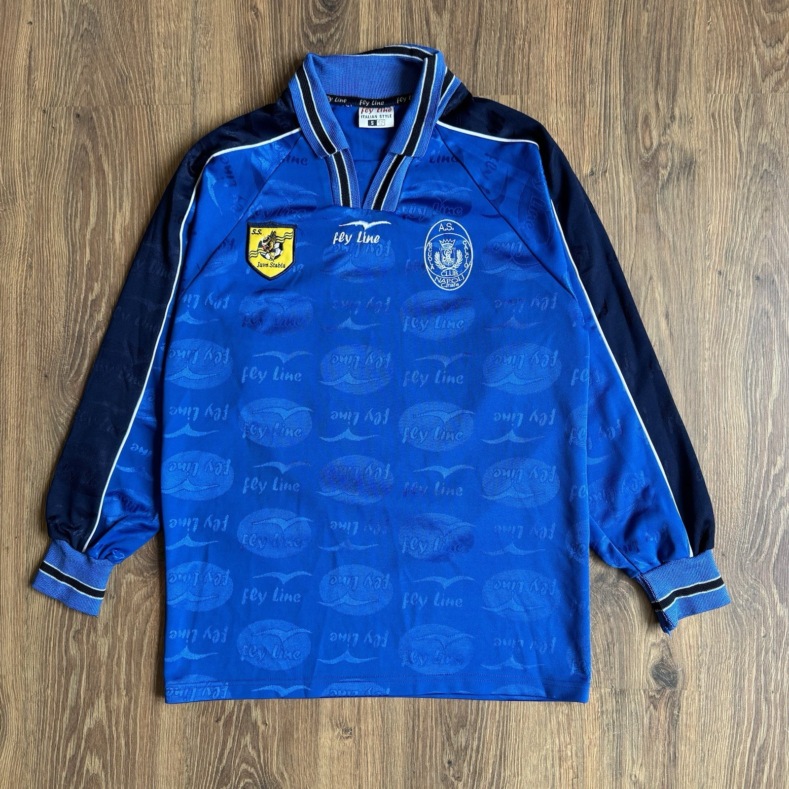 Vintage S.S. Juve Stabia Fly Line Soccer Jersey Long Sleeve #42 Size S