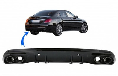 Diffusor Auspuff für Mercedes C W205 S205 Sport Line 14-20 C43 Look