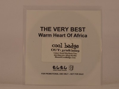 THE VERY BEST WARM HEART OF AFRICA (L47) 1 Track Promo CD Single including White
