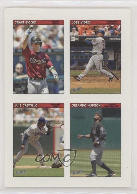 2006 Topps Bazooka 4 on 1 Stickers Craig Biggio Jose Vidro Luis Castillo HOF 0d2