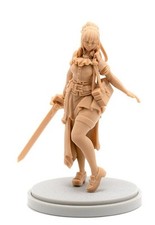 30mm Anime Girl Warrior Miniature Resin Figure DnD RPG Fantasy Model Kit