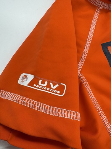 Nautica Rash Guard SWIM Shirt Kids Boys Size Small (4) Orange - Picture 4 of 6