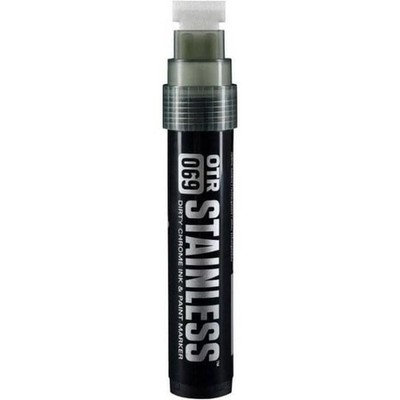 On The Run OTR.069 Stainless Marker 20mm Flat Nib Satin Silver Black Refillable
