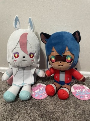 BNA: Brand New Animal Shiro Ogami & Michiru Kagemori Plush Set Wolf Tanuki Tags