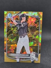 2025 Bowman Chrome Draft Sapphire Billy Carlson Gold /50 White Sox