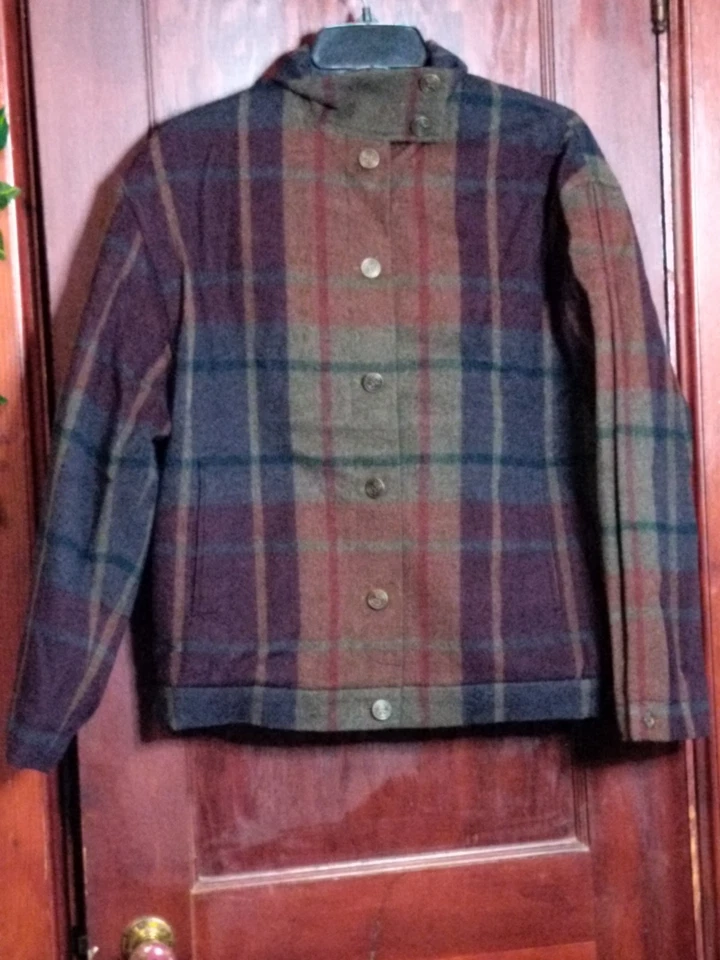 Chaqueta Blazer Vintage Cuadros Lana Gruesa Talla 8 Años 60 MCM Foto 2 de 4