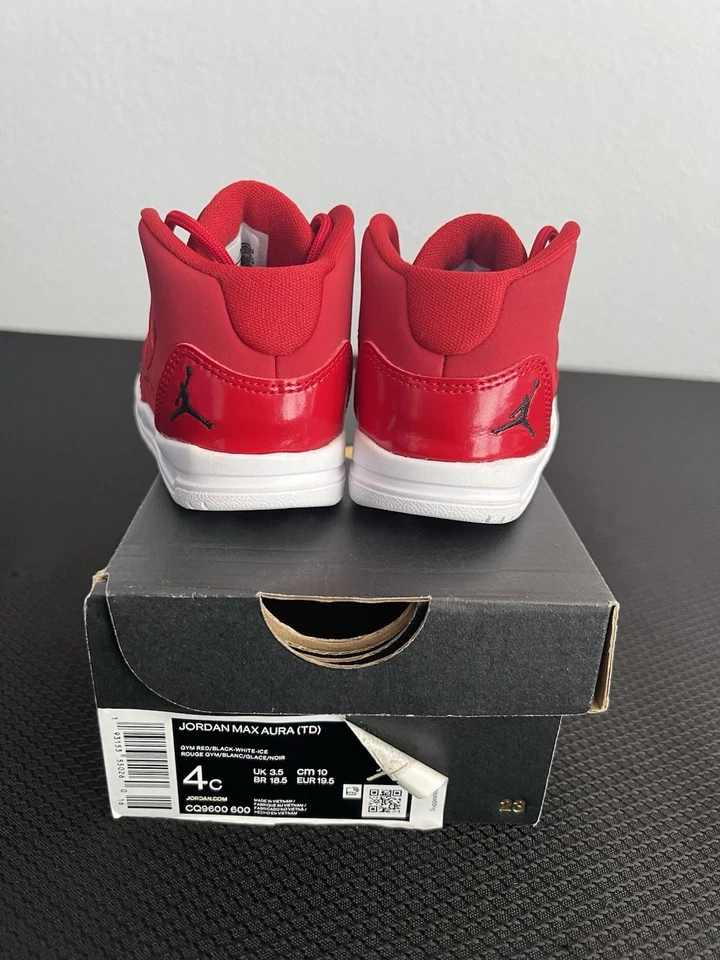 Nike Air Jordan Max Aura Toddler Size 4C CQ9600-600 Red - Image 2 of 3