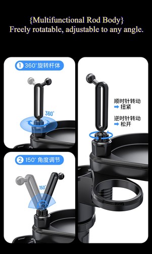 Car Phone Mount Foldable Storage Rack Cup Holder Tray In - Car Accessories Gift - 第 18/24 張圖片
