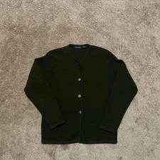 Vintage The Eagle's Eye Sweater Medium Cardigan Wool Button Down 90s  Green