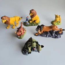 Disney Lion King  Figures Toys Cake Toppers Simba Pumbaa Timon Scar + Lot Of 6