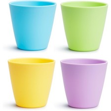 Toddler Training Cups 8 Ounce 4 Pack Multi Open Spill Proof Sippy Cup Set