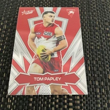 Tom Papley 2025 Select AFL Footy Stars Luminous Thunderbolt Card LT190 Swans
