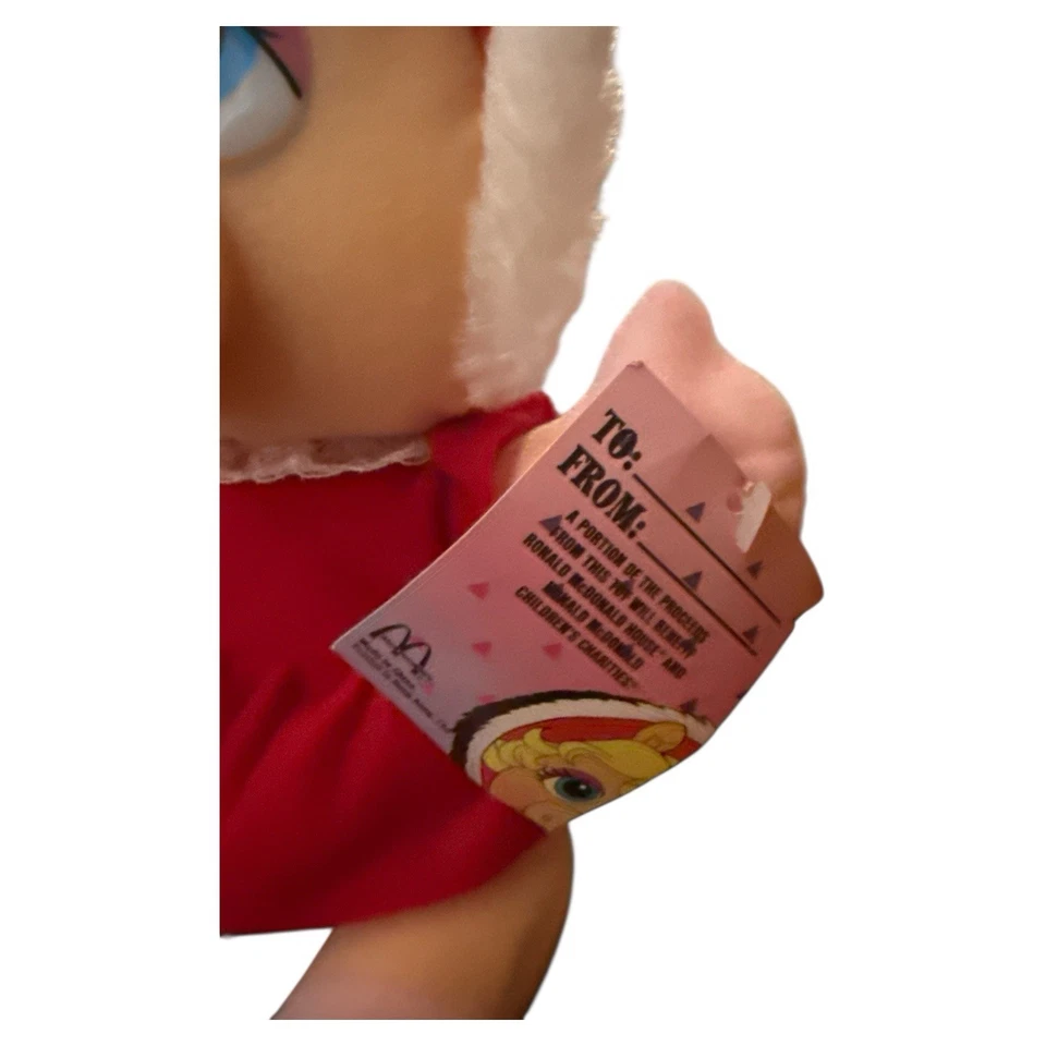 Lote de peluches de Navidad McDonalds Muppet Babies 1988 Kermit Piggy Fozzie nuevo con etiquetas Foto 3 de 4