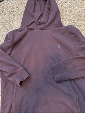 All Saints Mens Hoodie Size Small Logo Embroidered