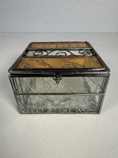 Decorative Keepsake Box Made With Stained Or Leaded Glass.