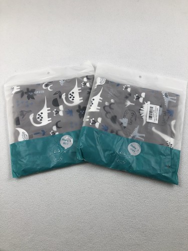 Nursing Cover Breastfeeding Privacy Cover Baby Dinosaur Grey 2 Pk - Picture 2 of 18