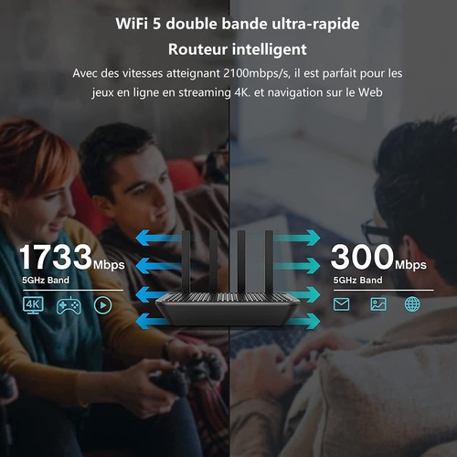 Wi-Fi Router - AC2100 5G and 2.4G Dual Band Wireless Router, Speed (g7K) - Picture 3 of 7