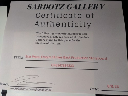 Star Wars Storyboards Empire Strikes Back Filmrequisiten Hoth Snow Speeder At-at - Bild 5 von 16