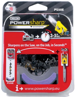 2er-Pack OREGON Sägekette PowerSharp + Schleifstein 3/8''-1,3-55 für STIHL u. a.