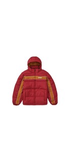 stripe panel down jacket