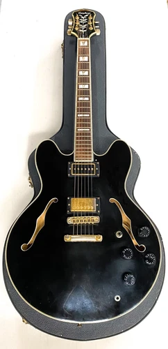 Gibson Sheraton Black Electric Guitar w/ Hard Case Nice!