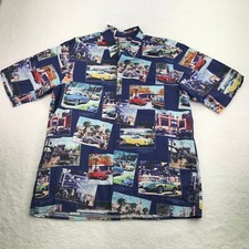 Reyn Spooner Shirt Mens Large Ford Motor Company 100 Years Cars Hawaiian USA