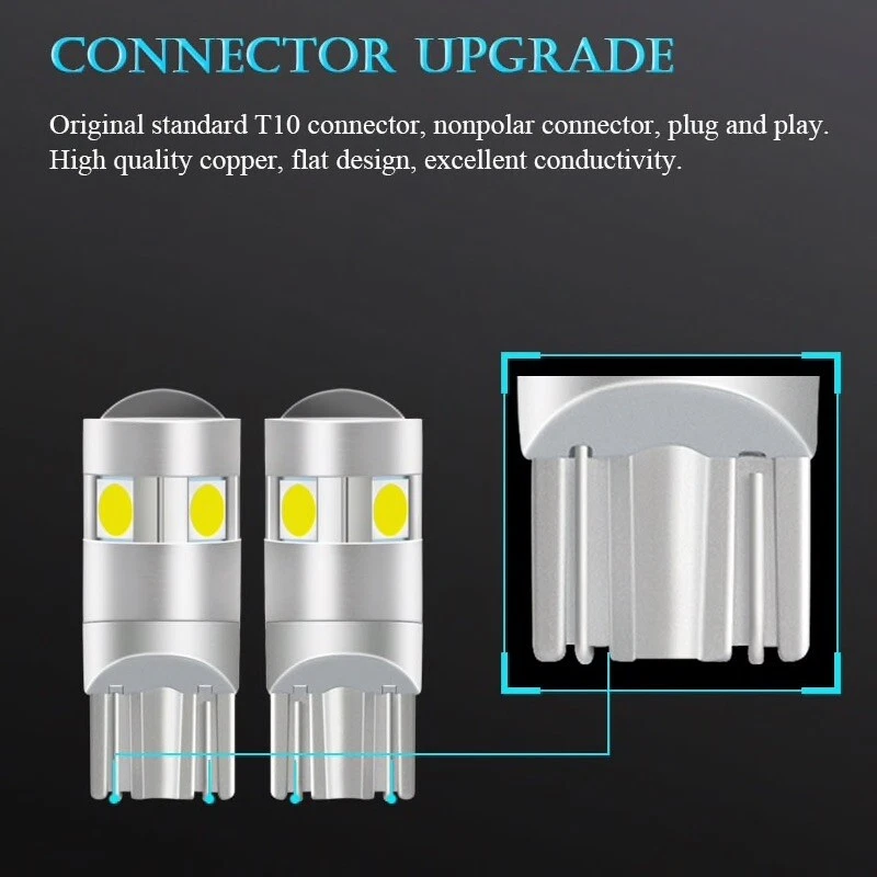 T10 501 W5w 5 Smd Led Xenon Hid White Car Side Light Bulbs Error Free Canbus 12v - Image 4 of 4