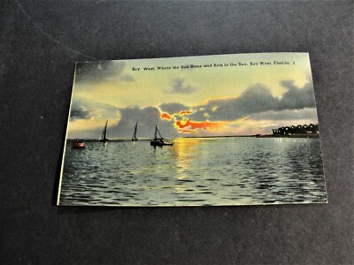 Key West, Where the Sun Rises and Sets in the Sea - Key West, Florida- Postcard.