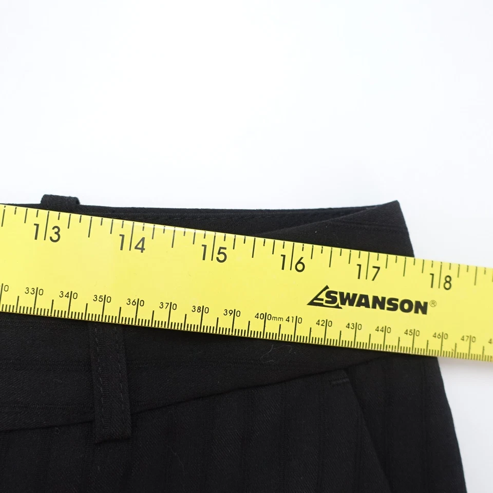 Pantalones de vestir Worthington Industries para mujer 12 negros a rayas cremallera pierna recta Foto 4 de 4